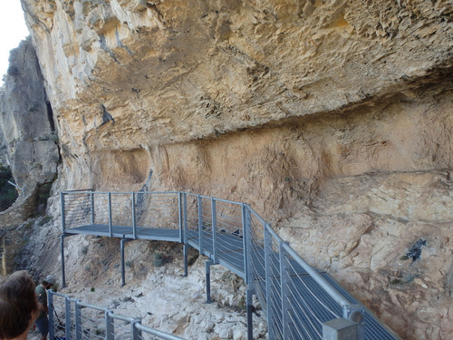 The Rock face of Cueva Remigia's Petroglyphs (Word Heritage Site), at La Montabanna, del Maestra, València Community (State), Spain.